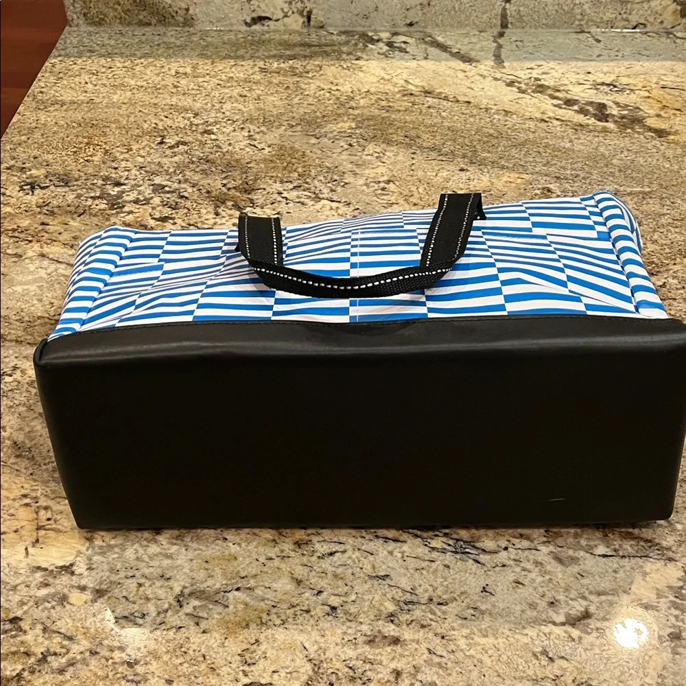 Scout Blue and White Striped Uptown Pocket Tote Bag - Picture 4 of 4